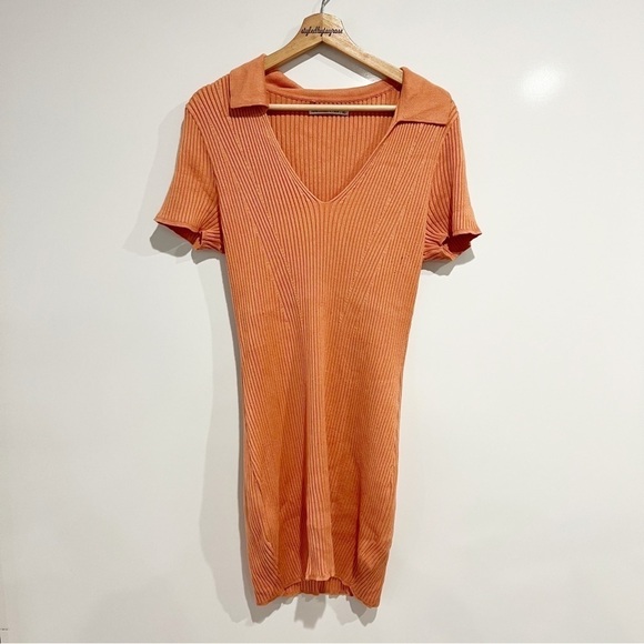 Abercrombie & Fitch Ribbed Collared Mini Dress - Picture 1 of 9